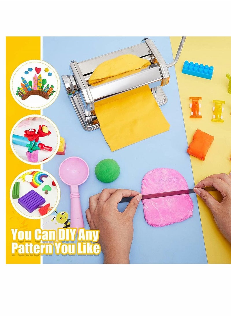 null - Clay Roller Machine Clay Presser Machine with Polymer Clay Cutters Clay Conditioning Machine 15 cm 5.91 Inch Wide Roller Thin 1 to 3 MM 6 Thickness Options for Craft Projects Clay Tools - Image 1