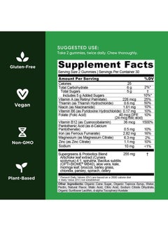 Goli SuperGreen Vitamin Gummy - 60 Count - Essential Vitamins and Minerals - Plant-Based, Vegan, Gluten-Free & Gelatin Free - Health from Within, Pack of 1  - Image 4