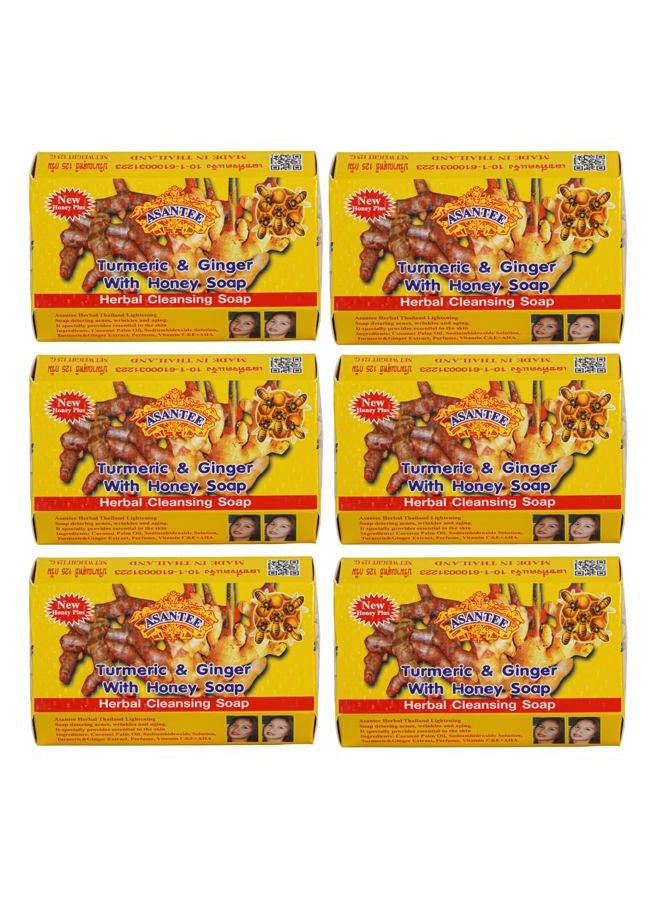 Asantee Tumeric & Ginger with Honey Cleansing Soap (Pack of 6) - Image 1