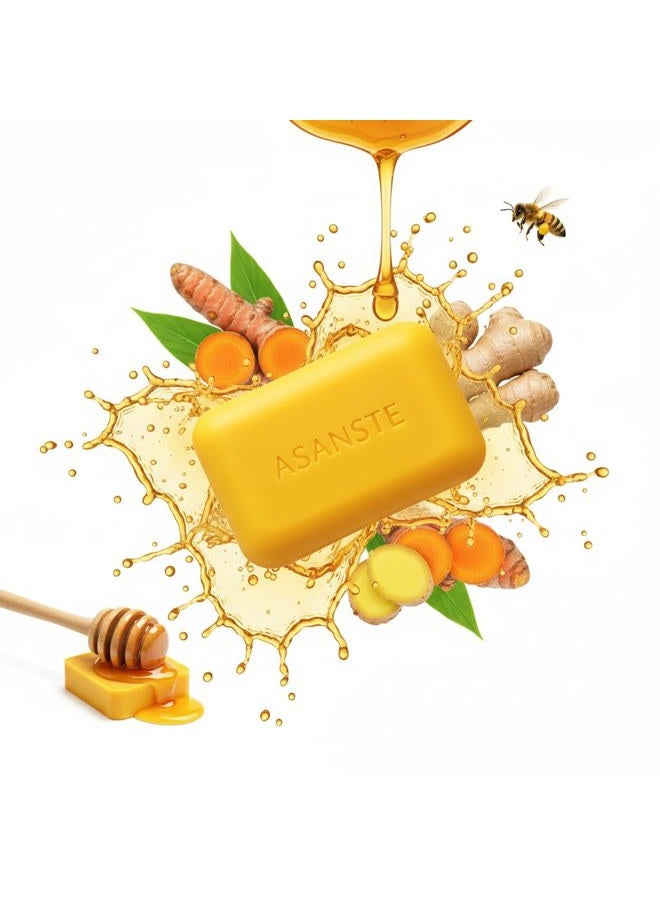 Asantee Tumeric & Ginger with Honey Cleansing Soap (Pack of 6) - Image 2