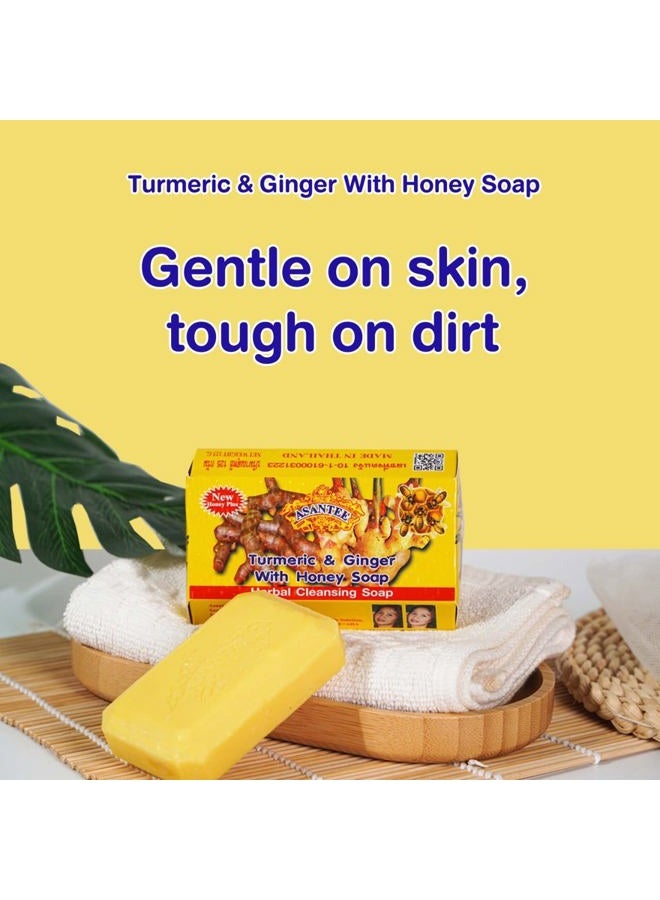 Asantee Tumeric & Ginger with Honey Cleansing Soap (Pack of 6) - Image 5
