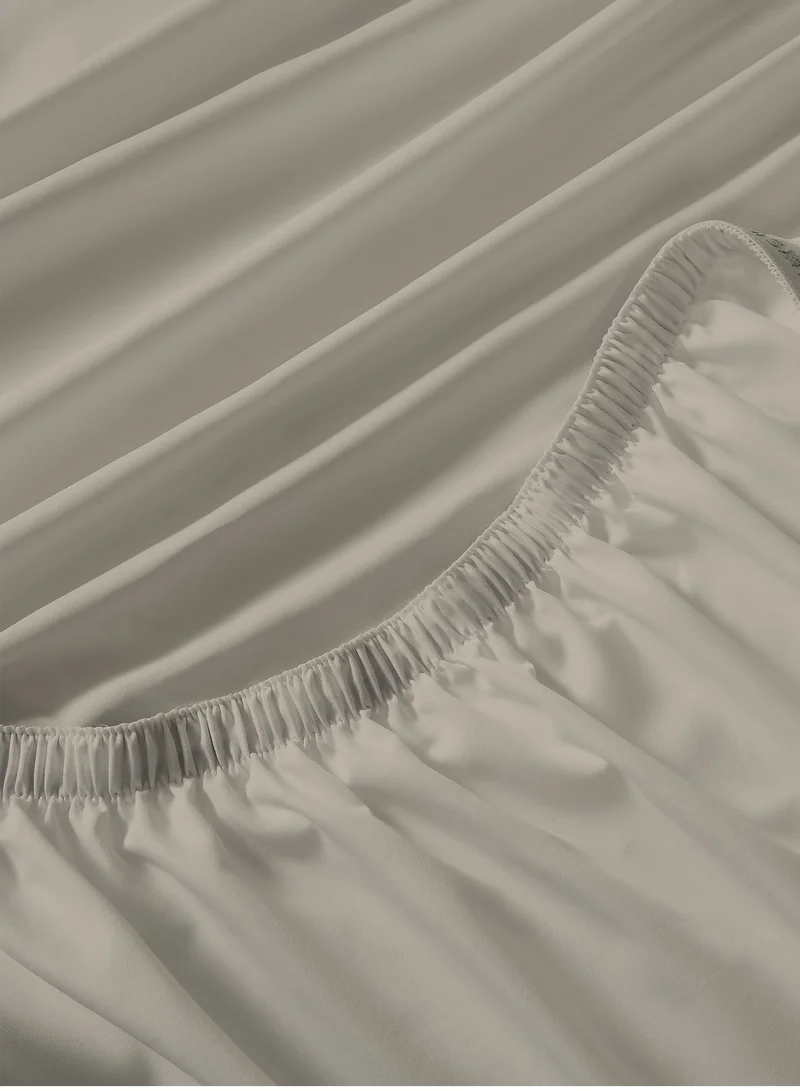 Color Sense Solid 1 Fitted Sheet Single Cotton Beige 200x90cm