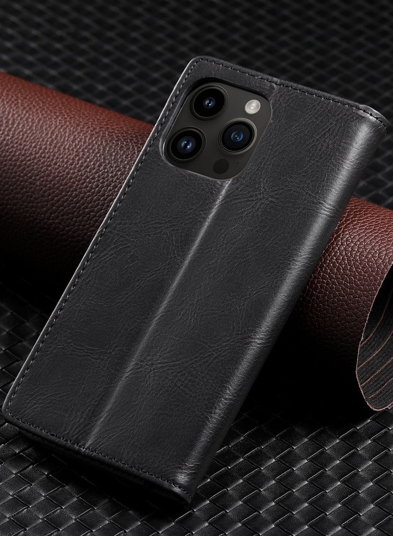 Suteni Flip Cover Card Slots Leather Phone Case for iPhone - Image 2