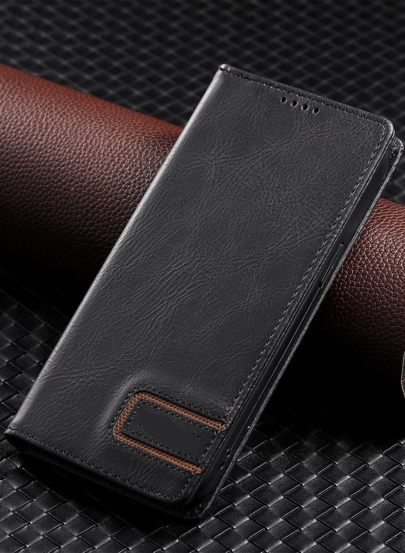 Suteni Flip Cover Card Slots Leather Phone Case for iPhone - Image 1