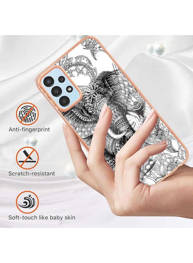 S-TOP Case For Samsung Galaxy A33 5G Electroplating Marble Dual-side IMD Phone Case - Image 2