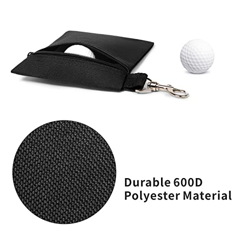 BuyAgain Golf Tee Pouch, 5.62 X 6.87 Inch Professional Zipper Golf Tee/Ball Pouch Bag with Metal Lobster Claw Clip - Image 3