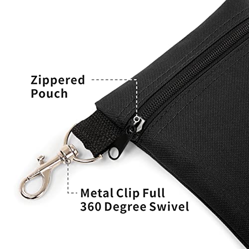 BuyAgain Golf Tee Pouch, 5.62 X 6.87 Inch Professional Zipper Golf Tee/Ball Pouch Bag with Metal Lobster Claw Clip - Image 4
