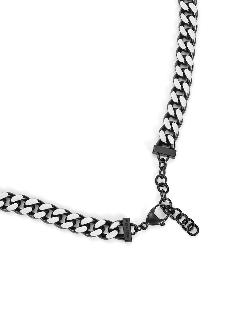 POLICE Centurion Black/Silver Stainless Steel Gents Necklace - Image 3
