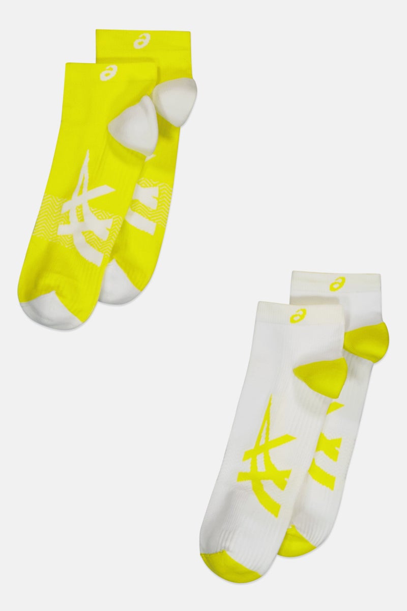 asics Men 2 Pair Brand Logo Ankle Socks, Multicolor - Image 1