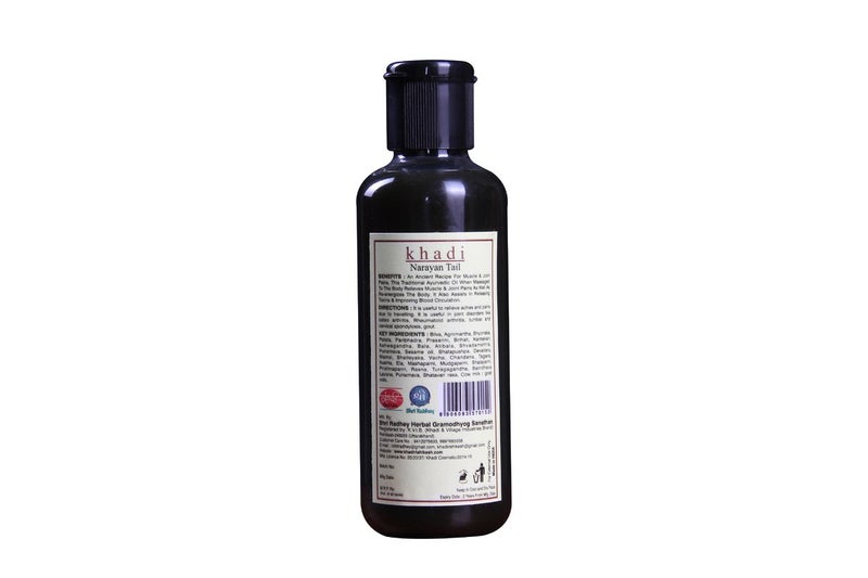 khadi Rishikesh Narayana Tel Paraben Free Ayurvedic Pain Relief Oil Combo Set Pack Of - 210ml X 3 (630ml) - Image 2