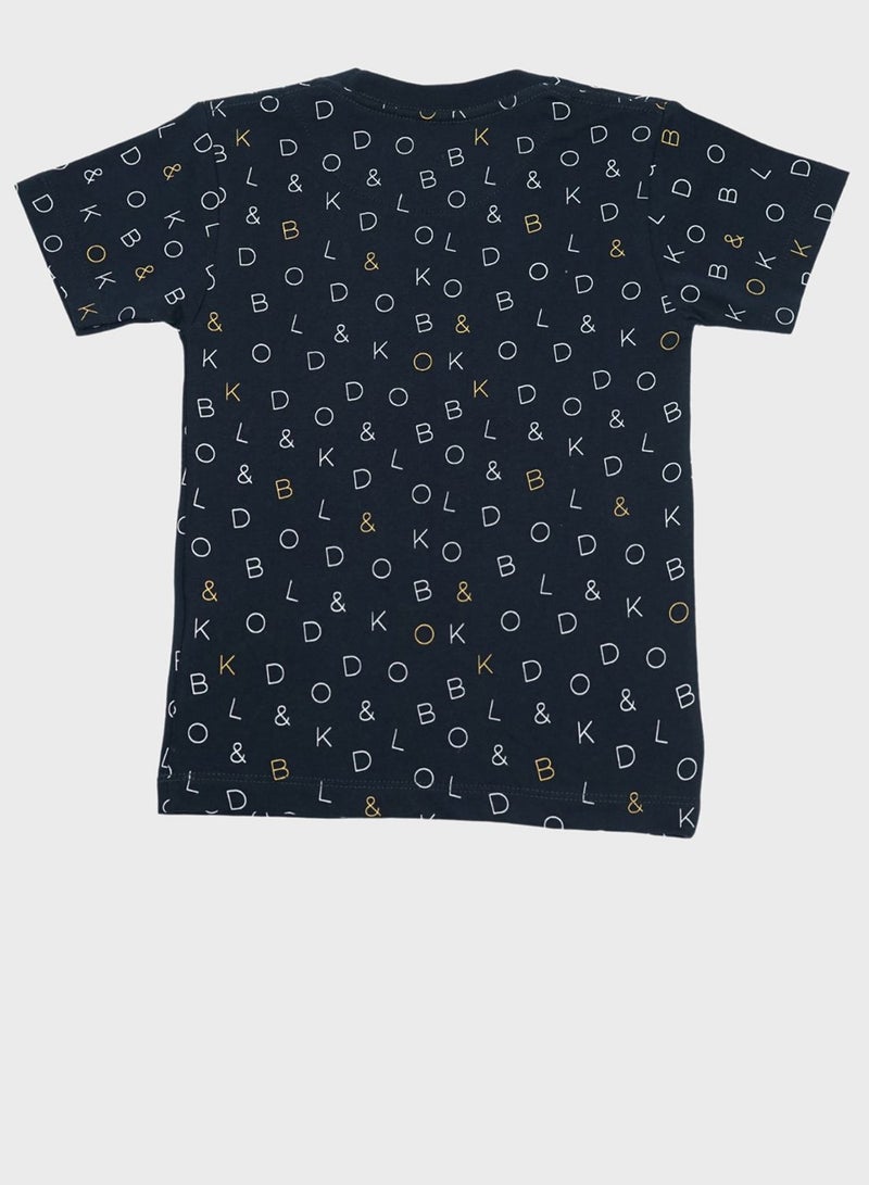 BOLD&KO Kids Aop Signature T-Shirt - Image 2