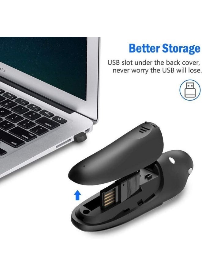 جهاز تحكم لاسلكي للعرض التقديمي بتردد 2.4 جيجاهرتز (أسود) - Image 1