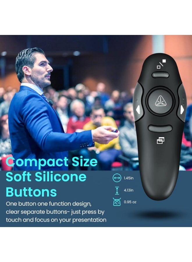 جهاز تحكم لاسلكي للعرض التقديمي بتردد 2.4 جيجاهرتز (أسود) - Image 4