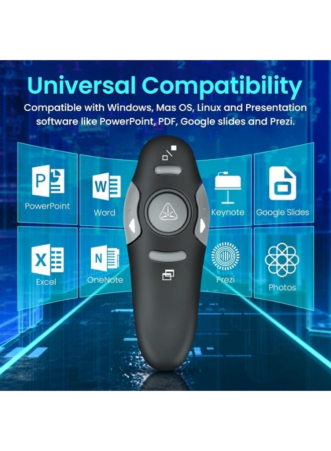 جهاز تحكم لاسلكي للعرض التقديمي بتردد 2.4 جيجاهرتز (أسود) - Image 5
