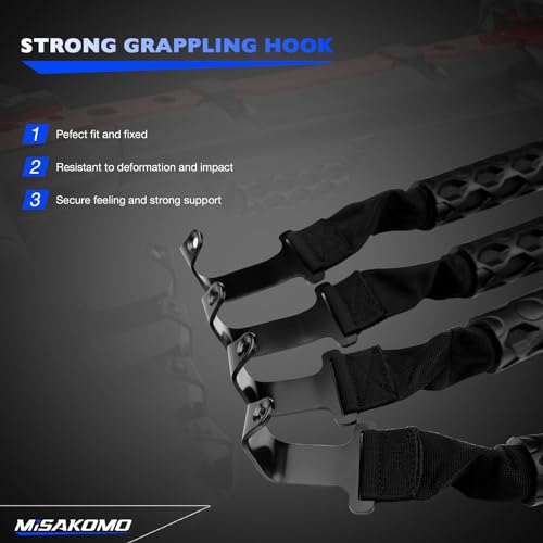 Misakomo Grips Grab Handles, Compatible With 2018-2023 Jeep Wrangler Gladiator JL JT Front Rear Roll Bar Grab Handles 4 Door, Replace 82215524 82215523AC Grasp Handles Grab - Enjoy Your Off-Road Experience! - Image 3
