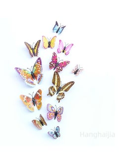 Hanghaijia 12 PCS Colorful Mixed Butterfly Stereo Wall Stickers With Night Colors , Removable DIY Home Nursery Scene Ambience Decoration  - Image 2