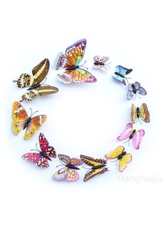 Hanghaijia 12 PCS Colorful Mixed Butterfly Stereo Wall Stickers With Night Colors , Removable DIY Home Nursery Scene Ambience Decoration  - Image 3