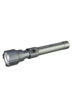 SONASHI Rechargeable LED Torch with Zoom Function | 8000mAh Battery with Type-C Charging | 1500 Meters Long Coverage | Hyper Bright 20-Watt Laser LED with 4 Hours Continuous Working | LED Flashlight for Camping & Hiking | SLT-387Z Silver  - Image 3