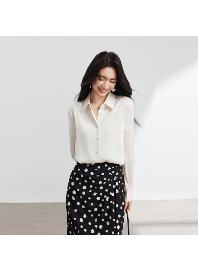 Lady Bird Miss Bird White Shirt Women's Spring And Summer High-end Professional Chiffon Shirt Business Formal Wear Interview Top - Image 1