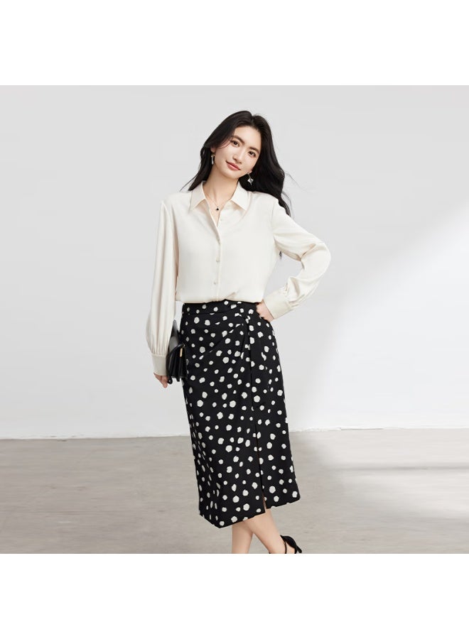 Lady Bird Miss Bird White Shirt Women's Spring And Summer High-end Professional Chiffon Shirt Business Formal Wear Interview Top - Image 3