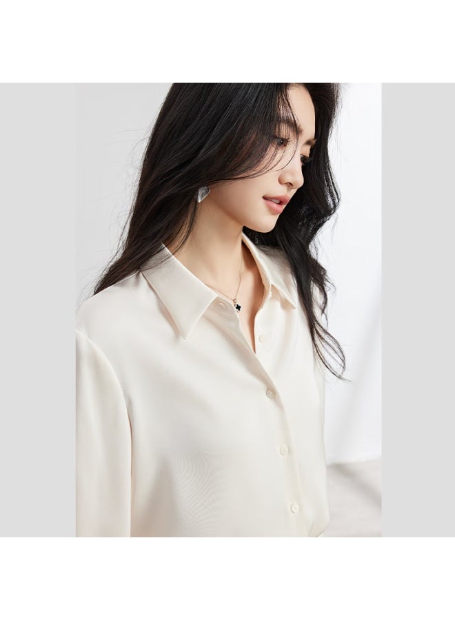 Lady Bird Miss Bird White Shirt Women's Spring And Summer High-end Professional Chiffon Shirt Business Formal Wear Interview Top - Image 4