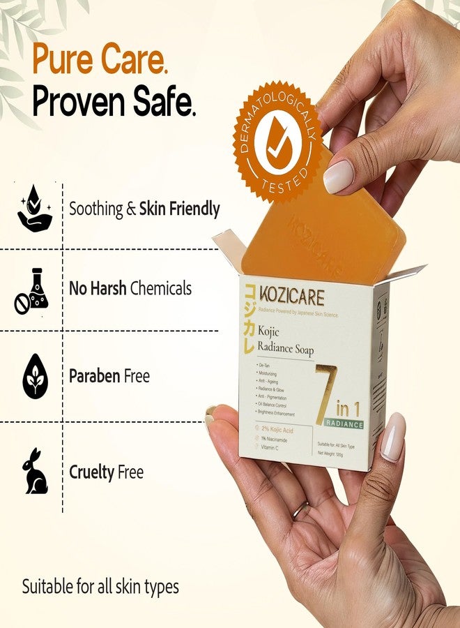 Kozicare Kojic Radiance Soap 120 g | Kojic Acid Skin Lightening | Anti Aging Luxury Soap | Suitable for All Skin Types | Natural Ingredients - Image 5