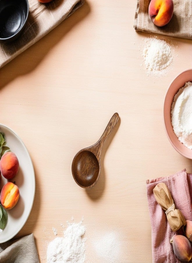 RORPOIR Acacia Wood Measuring Spoon Wood Spoon 1/8 Cup Scoop Kitchen Measuring Wooden Scoops Milk Wooden Baking Ice Cream Coffee Tea Powder Japanese-style - Image 5