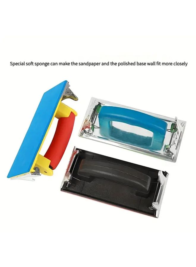 1pc Sponge Handle Sandpaper Sander Lightweight Handheld Design Easy To Change Sandpaper For Furniture Restoration Metal Rust Removal Wood Gypsum Board Wall Polishing - Image 4