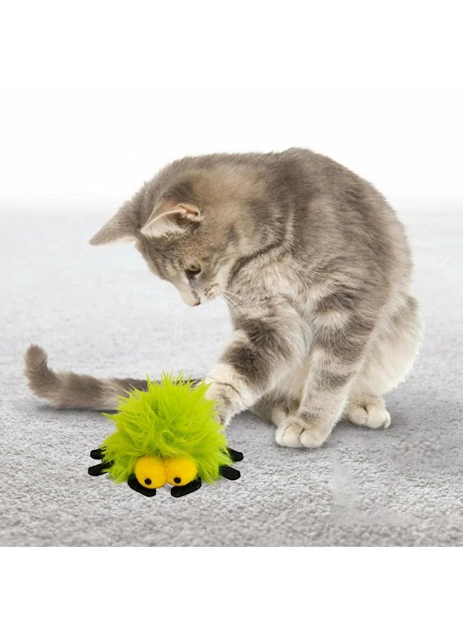 عبوة من قطعتين - لعبة ركل القطط العنكبوتية مع عشبة النعناع البري وجرس بالداخل، ألعاب قطط محشوة ناعمة على شكل حيوان قطط، لعبة قطط لطيفة من الريش، ألعاب قطط قطط قطط للقطط المملة، ألعاب قطط تفاعلية للقطط المنزلية - Image 4