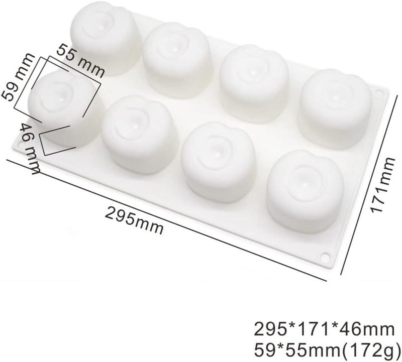 mostsom Silicone Mold Dessert Silicone Cake Mold For Baking Fondant Mould Fruit Shape Sugar Candy Jelly Bakeware Chocolates Mould (Cherry D_11.68x6.84x1.84 inch) - Image 2