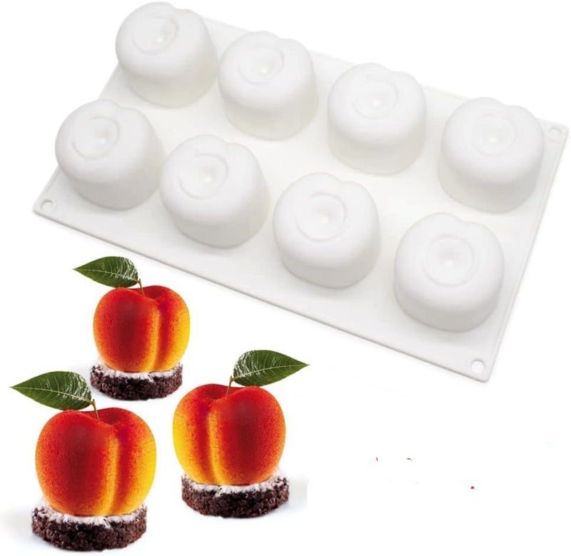 mostsom Silicone Mold Dessert Silicone Cake Mold For Baking Fondant Mould Fruit Shape Sugar Candy Jelly Bakeware Chocolates Mould (Cherry D_11.68x6.84x1.84 inch) - Image 1