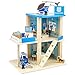 BBtinker Wooden Police Station Playset Toy Multicolor 3Level Pretend Play Dollhouse Set with Figures Car Helicopter and Accessories Preschool Learning Educational Toys for Toddlers Kids Age 3 and up - Image 4