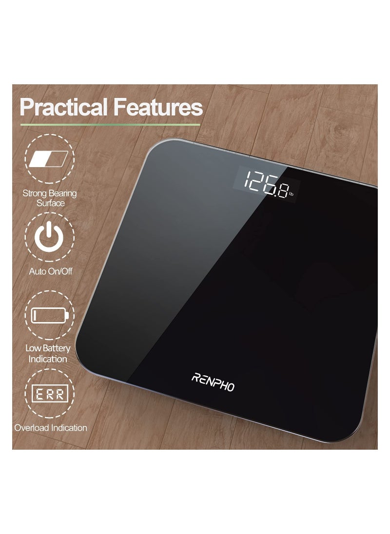 RENPHO - Digital Scales For Body Weight - Black - Image 1