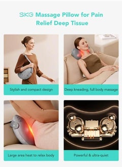 SKG T1-2 Pro Shiatsu Back & Neck Massager with Heat  - Image 4