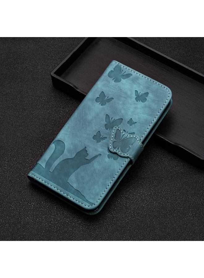 S-TOP Case For Samsung Galaxy S24 Ultra 5G Butterfly Cat Embossing Flip Leather Phone Case - Image 2