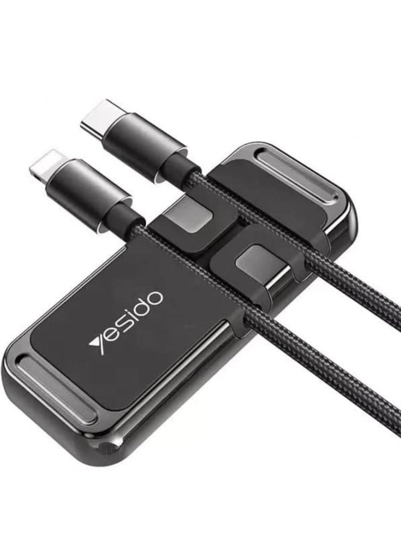 ELTRAZONE C113 Mini Zinc Alloy Magnetic Sheet Cable Clip Car Phone Holder - Image 1