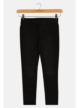 Cat & Jack Kids Girl Washed Denim Jeans, Black  - Image 1