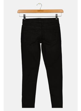 Cat & Jack Kids Girl Washed Denim Jeans, Black  - Image 2