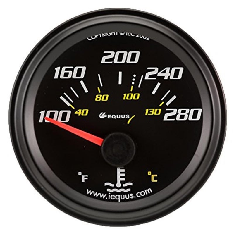 Equus 6262 2" Electrical Water Temperature Gauge, Black - Image 5
