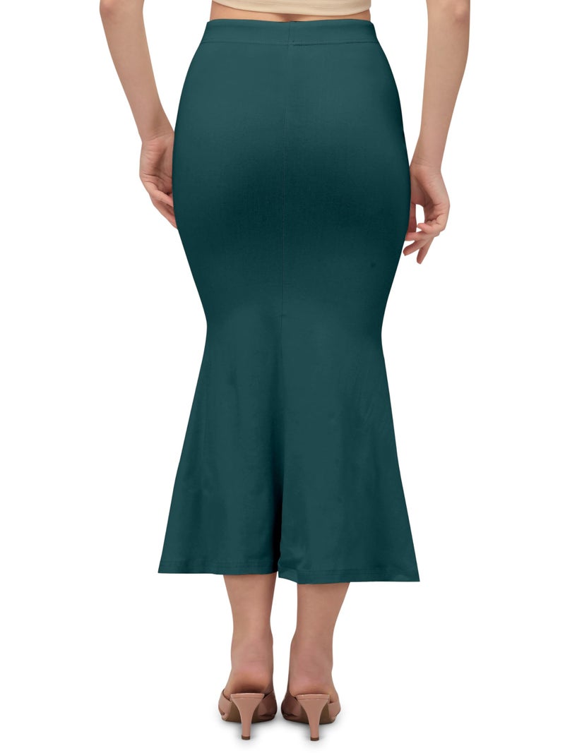 Mehrang Stretchable Saree Shapewear Petticoat for Women, Cotton Blended,Petticoat,Skirts for Women,Shape Wear Dress for Saree Rama (in, Alpha, L, Regular, Indigo) - Image 2