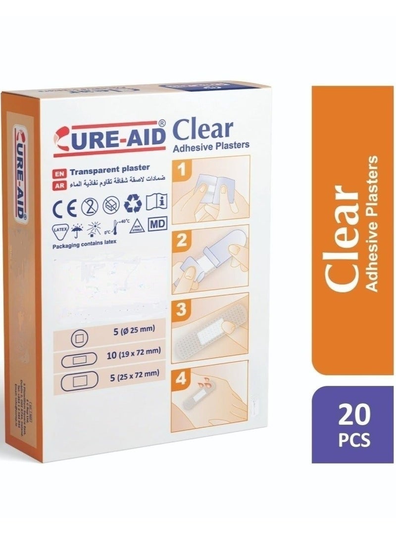 كيور إيد بلاستر طبى للجروح شفاف 20 قطعة - Image 4