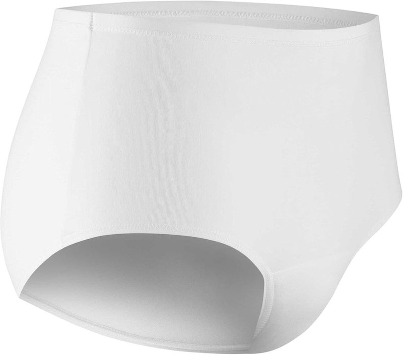 PRO-TECH-Dry Washable Urinary Incontinence Cotton Maxi-Panties for Women, with Built in Absorbent Area, White Small