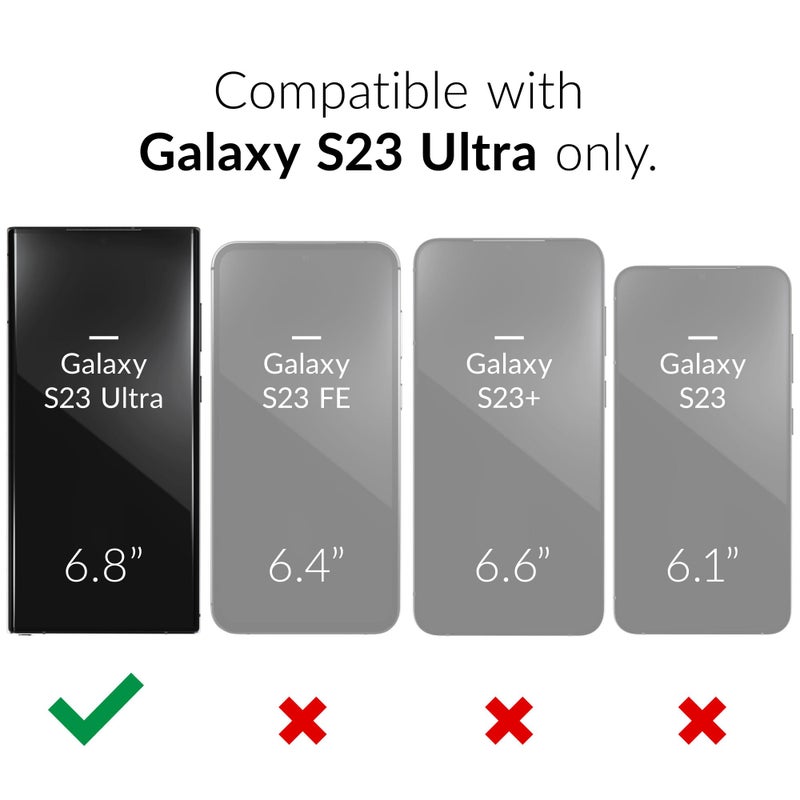 Crave for Samsung Galaxy S23 Ultra Case, Shockproof Protection Dual Layer Case for Samsung Galaxy S23 Ultra (6.8 inch) - Black - Image 2