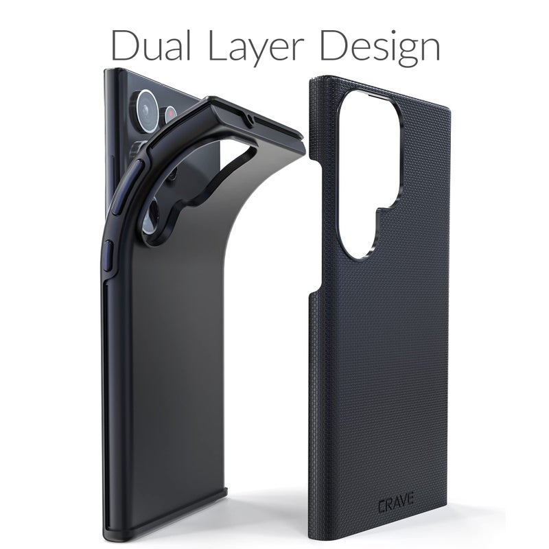 Crave for Samsung Galaxy S23 Ultra Case, Shockproof Protection Dual Layer Case for Samsung Galaxy S23 Ultra (6.8 inch) - Black - Image 4