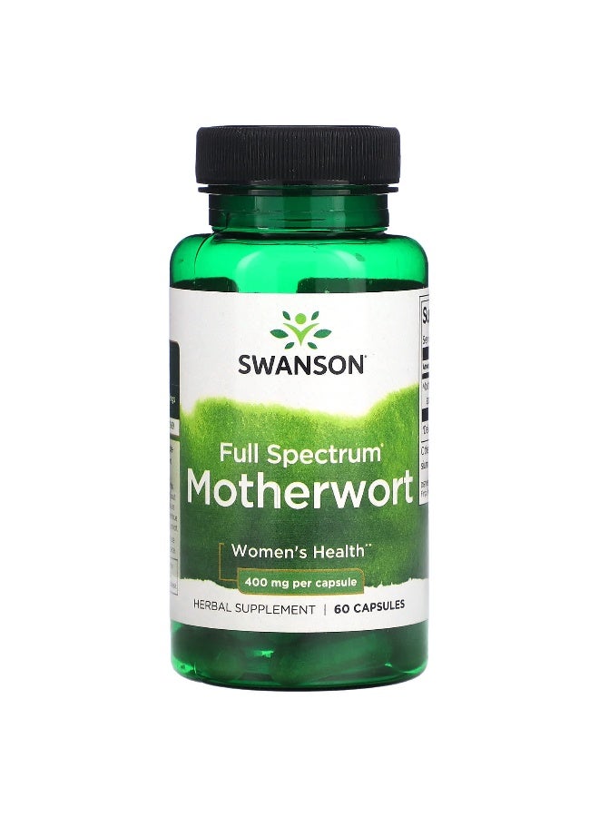 Swanson, Full Spectrum Motherwort, 400 mg , 60 Capsules - Image 1