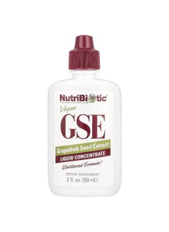 NutriBiotic, Vegan GSE Grapefruit Seed Extract, Liquid Concentrate, 100 mg, 2 fl oz (59 ml)