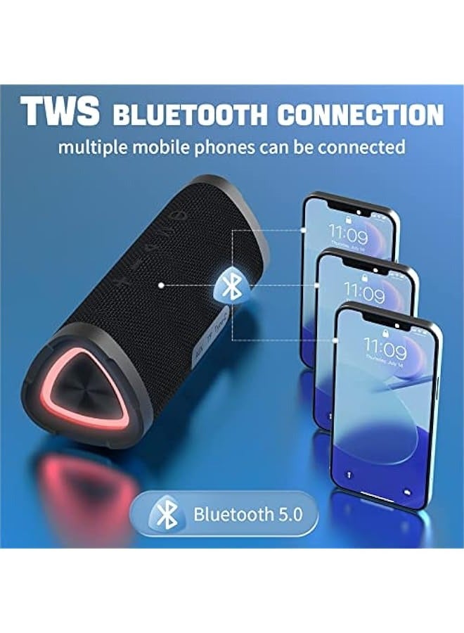 ANKOVO Bluetooth Speakers Portable Wireless Speaker V5.0 with 24W Loud Stereo Sound, TWS, 24H Playtime & IPX7 Waterproof, Suitable for Travel, Home and Outdoors  - Image 2