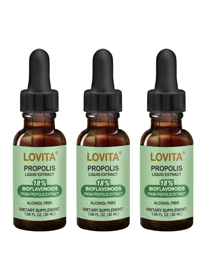 لوفيتا مستخلص سائل من البروبوليس النحلي 500 مجم | مستخلص البروبوليس 5:1 | خالٍ من الكحول | دعم المناعة | 1 أونصة سائلة (عبوة من 3 قطع) - Image 1