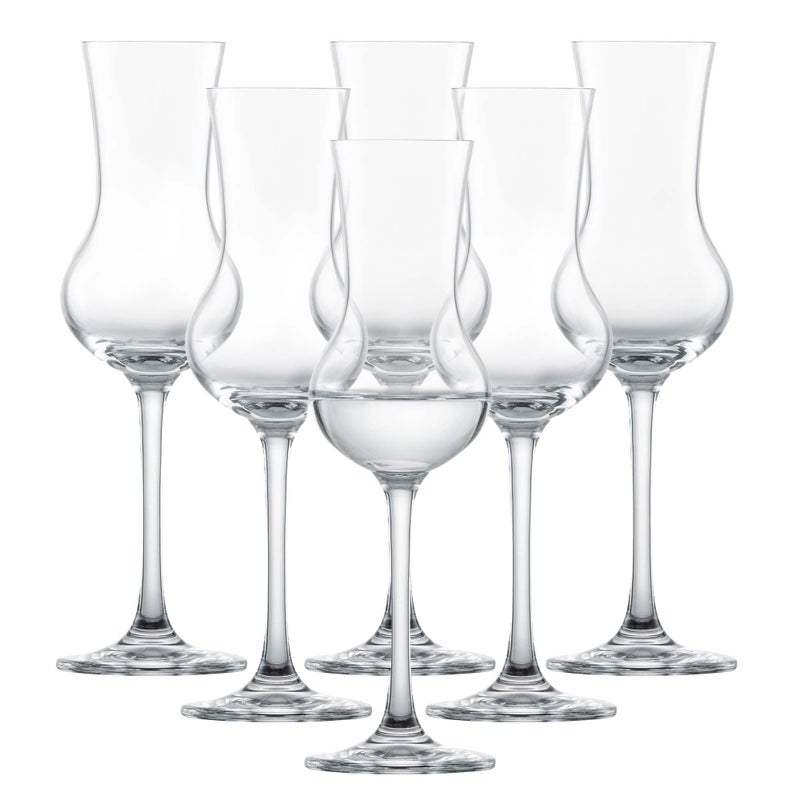 SCHOTT ZWIESEL SCHOTT ZWIESEL Bar Special Grappa Glass Set of 6 Shot Glasses with Stem DishwasherSafe Tritan Crystal Glasses Made in Germany 4 Ounce 