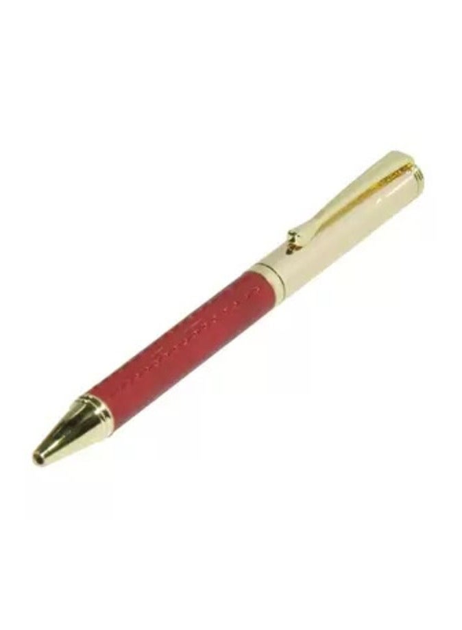 FIS Gold Pen with Italian PU Wrapper and Gift Box, Maroon Colour
